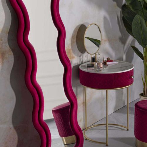 Miroir En Mdf Emily 60 X 6 X 160 Cm Fuschia