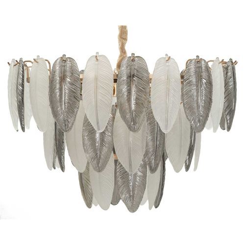 Suspension En Métal Et Verre Leafy 60 X 87 Cm