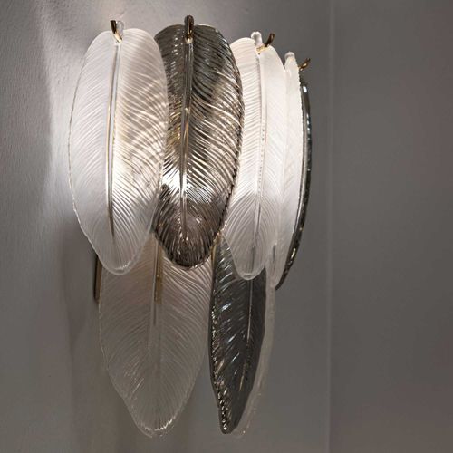 Applique Murale En Verre Leafy 24 X 15 X 29 Cm
