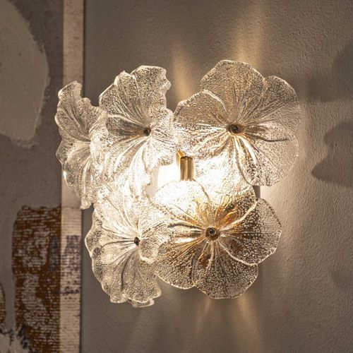 Applique Murale En Verre Ibiscus 33 X 17 X 28 Cm