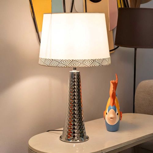 Lampe De Table En Métal Tower 30 X 54 Cm Argent