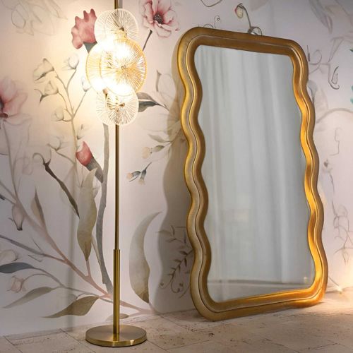 Lampadaire En Métal Et Verre Osaka 30 X 164 Cm