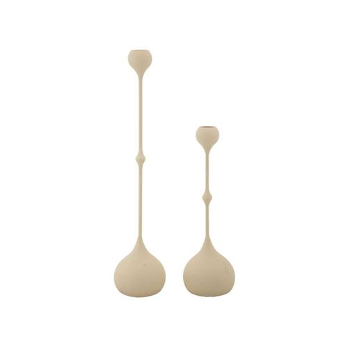 Bougeoir En Métal Slimmy (lot De 2) Crème Et Doré