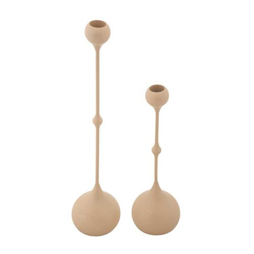 Bougeoir En Métal Slimmy (lot De 2) Rose Et Doré