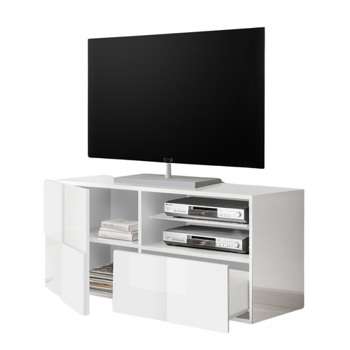 Meuble TV Petit 1 Porte Et 1 Tiroir - L121 Cm