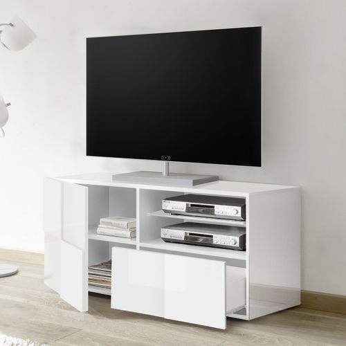 Meuble TV Petit 1 Porte Et 1 Tiroir - L121 Cm