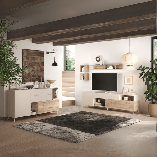 Buffet 2 Portes Et 2 Étagères L181 Cm