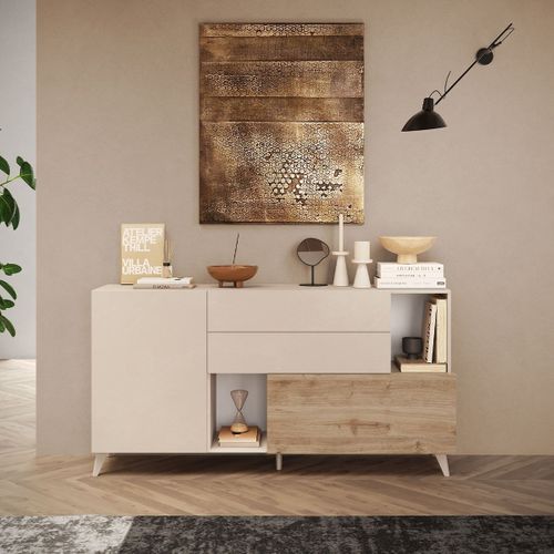 Buffet 2 Portes Et 2 Étagères L181 Cm