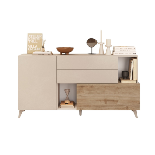 Buffet 2 Portes Et 2 Étagères L181 Cm