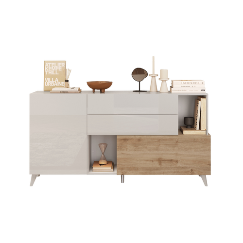 Buffet 2 Portes Et 2 Étagères L181 Cm