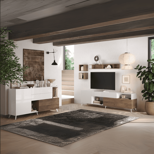 Buffet 2 Portes Et 2 Étagères L181 Cm