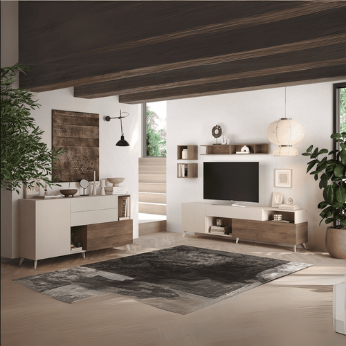 Buffet 2 Portes Et 2 Étagères L181 Cm