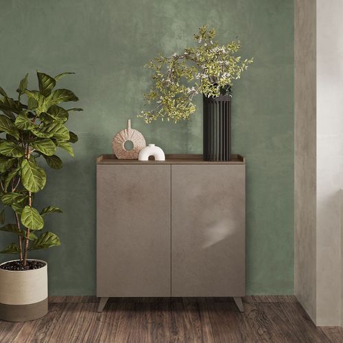 Buffet 2 Portes Et 2 Étagères L121 Cm