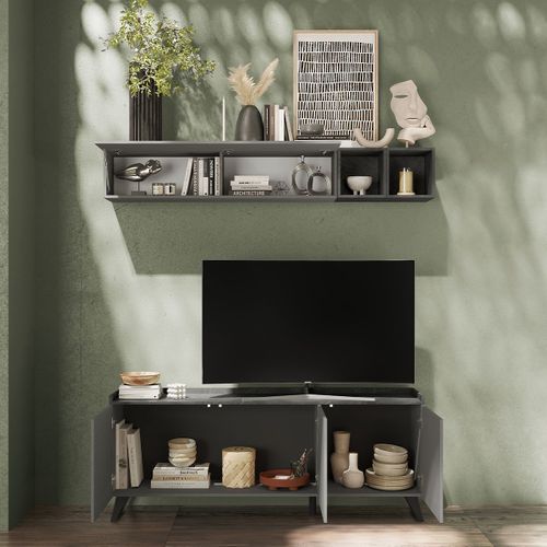 Petit Meuble TV 3 Portes L181 Cm