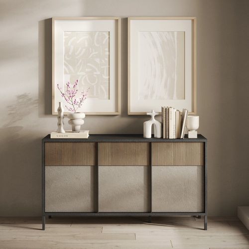 Petit Buffet 3 Portes Et 2 Étagères L156 Cm