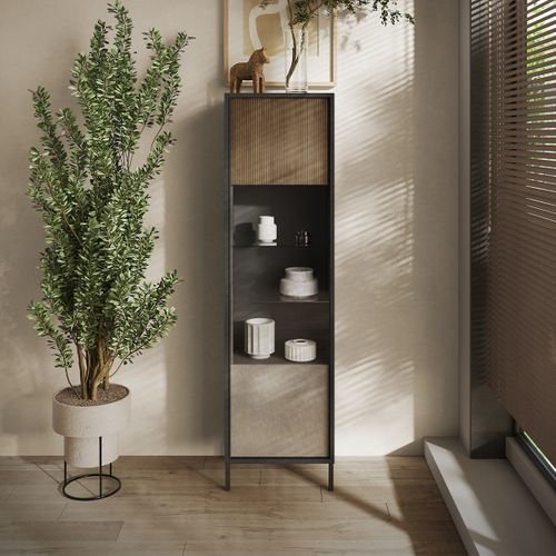 Vitrine 1 Porte Sans Éclairage H203 Cm