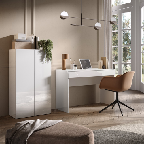 Bureau Moderne Avec Rangement 110x50x76 Cm Étude Et Travail Charlie