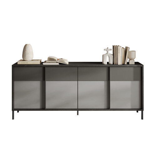 Buffet 4 Portes Et 2 Etagères L206 Cm
