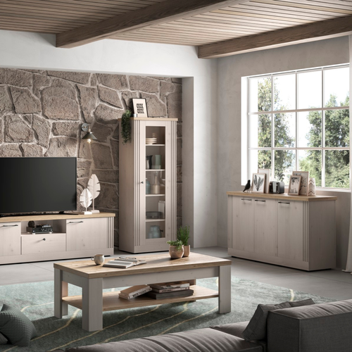 Table Basse Avec Sous-plateau De Rangement L110 Cm