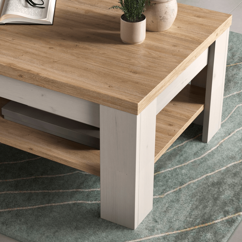 Table Basse Avec Sous-plateau De Rangement L110 Cm