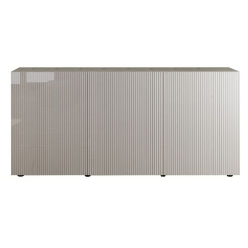 Buffet 3 portes 180 cm ELENA blanc laque brillant