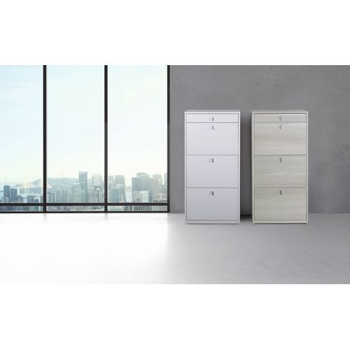 Armoire à Chaussures 3 Portes 1 Tiroir - Bois