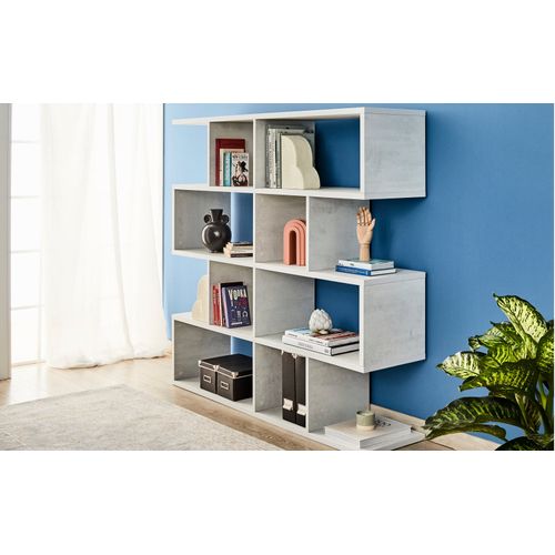 Bibliothèque Modulable H150 L150 Kit - Métal-clair Et Gris