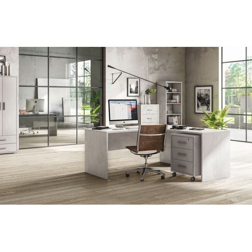 Bureau D’angle Gauche L180 En Kit - Marron