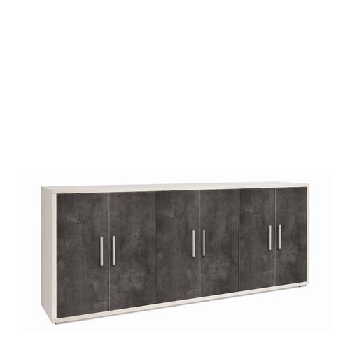 Kit Armoire 6 Portes H84 L203 - Noir