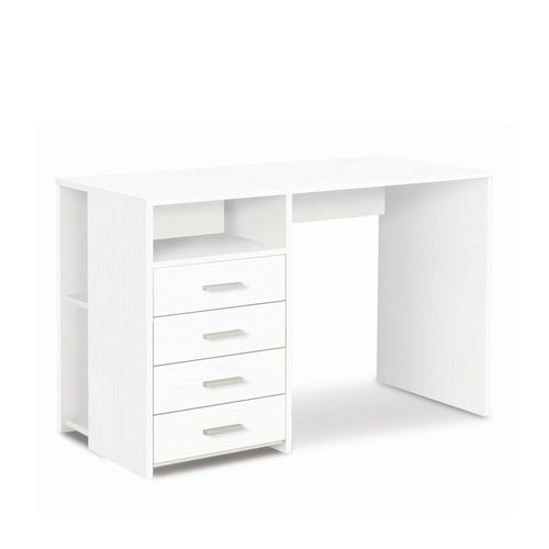 Bureau 4 Tiroirs L120 Kit - Blanc