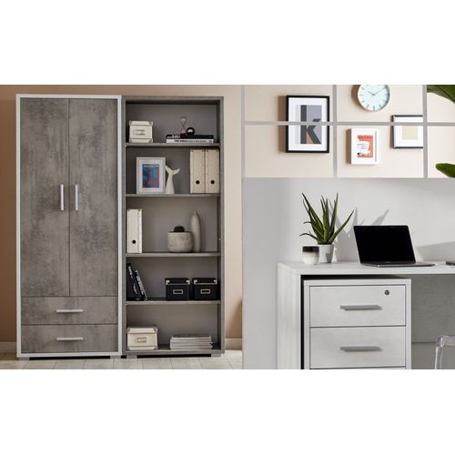 Bibliothèque Ouverte 71x41x199 Cm - Gris