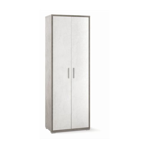 Armoire 2 Portes H199 L71 Kit - Métal-clair Et Gris