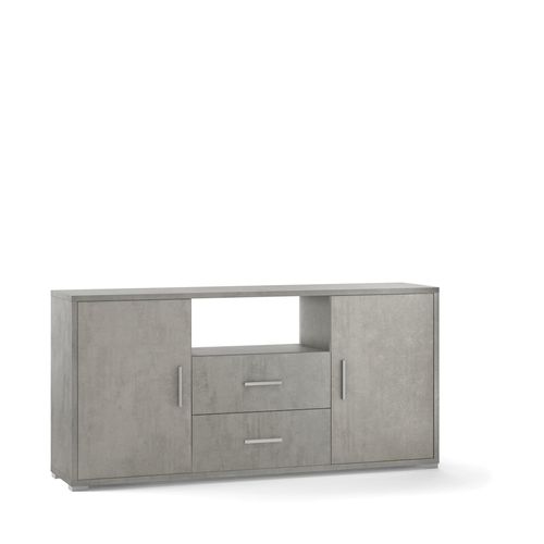 Armoire 2 Portes 2 Tiroirs H174 L84 Kit - Métal-clair