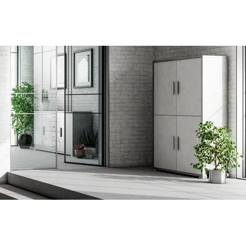 Armoire 4 Portes H161 L108 Kit - Métal-clair