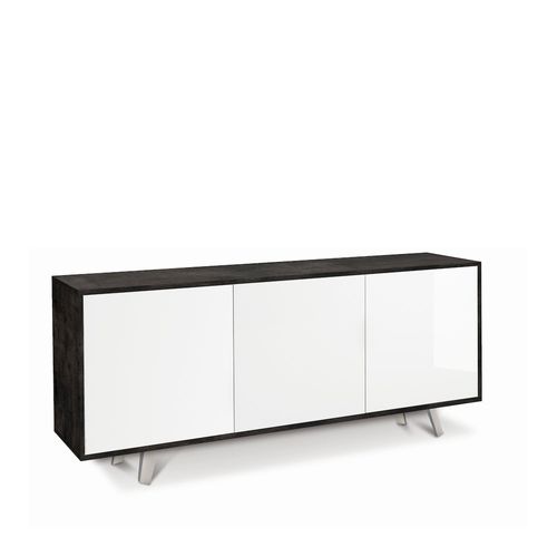 Buffet 3 Portes Kit - Noir Et Blanc Brillant