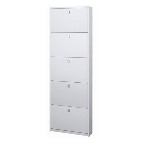 Étagère à Chaussures 5 Portes - Blanc