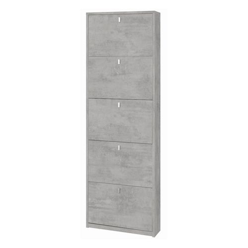 Étagère à Chaussures 5 Portes - Gris