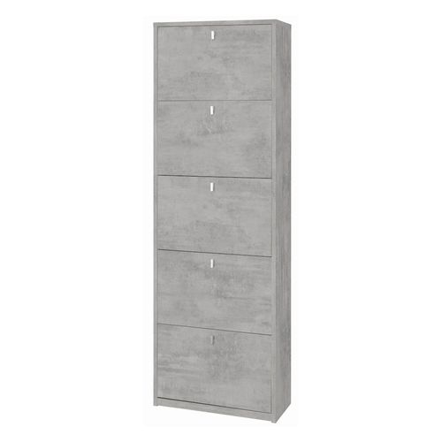 Armoire à Chaussures 5 Portes - Gris