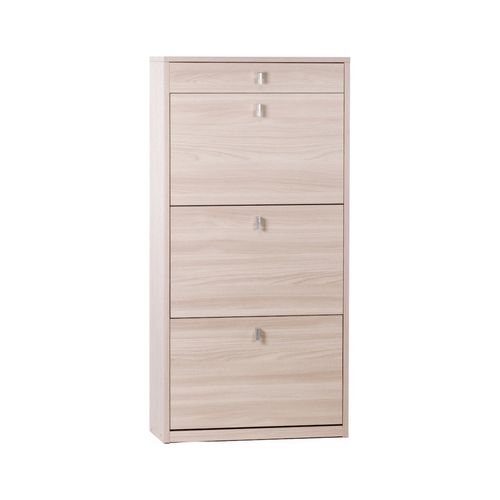 Armoire à Chaussures 3 Portes 1 Tiroir - Beige