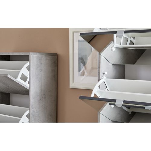 Armoire à Chaussures 4 Portes 1 Tiroir - Beige