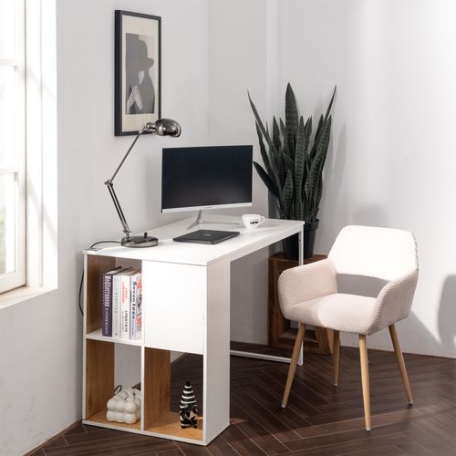 Lot De 2 Chaises De Salle à Manger Rembourrée En Velours Côtelé Pieds En Métal Beige