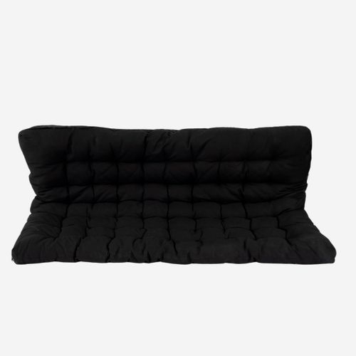 Futon 2 Places Portable Matelas Pliable, 135x190x10cm, Noir