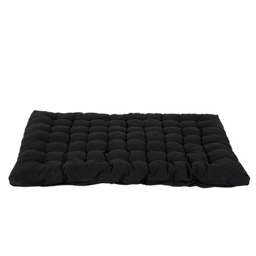 Futon 2 Places Portable Matelas Pliable, 135x190x10cm, Noir