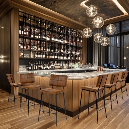 Lot De 6 Tabouret De Bar Industriel Avec Dossier Et Repose-pieds,  Chaises Hautes, Marron