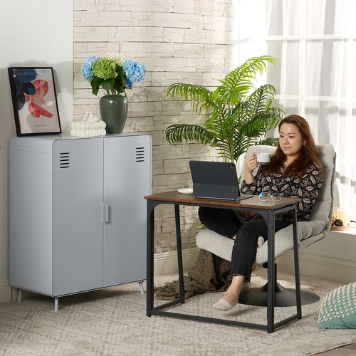 Fauteuil Salon Pivotant Sur 360° Fonction D'inclinaison Hauteur Réglable En Tissu Chenille Gris