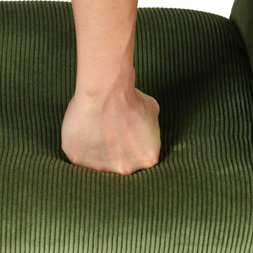 Chaise De Bureau Fauteuil Pivotant Hauteur Réglable En Velours Côtelé Vert