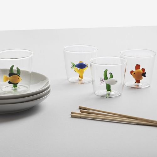 Verre Tumbler Poisson Vert