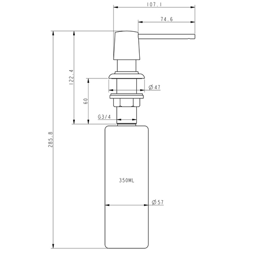 Distributeur Savon Cuisine Encastrable Helika Chromé