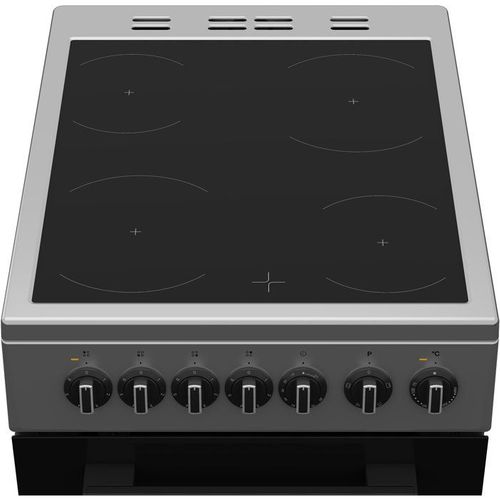 Cuisiniere Vitrocéramique - I5v3pcs - 4 Foyers - 7,7 Kwh - L50 Cm - Silver