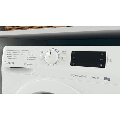 Lave-linge hublot INDESIT MTW91496WKFR 9kg